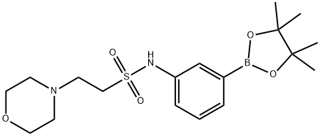 4-Morpholineethanesulfonamide, N-[3-(4,4,5,5-tetramethyl-1,3,2-dioxaborolan-2-yl)phenyl]- Structure