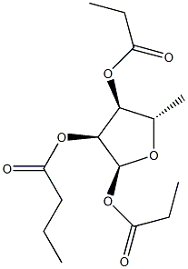 (2S,3S,4S,5S)-3-(butyryloxy)-5-methyltetrahydrofuran-2,4-diyl dipropionate 구조식 이미지