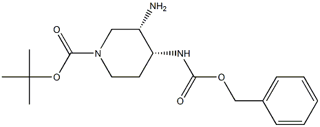 cis-1-boc-3-amino-4-(cbz-amino)piperidine Structure