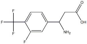 3-AMINO-3-(3-FLUORO-4-(TRIFLUOROMETHYL)PHENYL)PROPANOIC ACID Structure