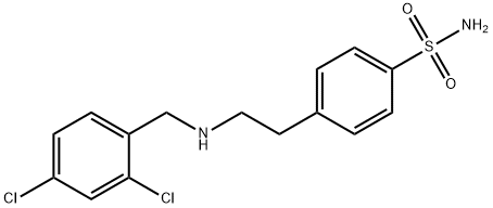 4-{2-[(2,4-dichlorobenzyl)amino]ethyl}benzenesulfonamide 구조식 이미지