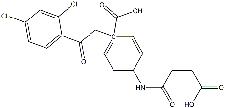 4-(4-{[2-(2,4-dichlorophenyl)-2-oxoethoxy]carbonyl}anilino)-4-oxobutanoic acid 구조식 이미지