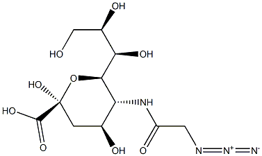 Neuraminic acid, N-(2-azidoacetyl)- Structure