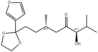 (3R,6S)-rel-8-[2-(3-furanyl)-1,3-dioxolan-2-yl]-3-hydroxy-2,6-dimethyl-4-Octanone 구조식 이미지