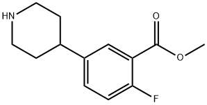 methyl 2-fluoro-5-piperidin-4-ylbenzoate Structure