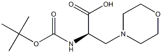 (R)-2-((tert-butoxycarbonyl)amino)-3-morpholinopropanoic acid 구조식 이미지