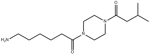 6-Amino-1-[4-(3-methyl-1-oxobutyl)-1-piperazinyl]-1-hexanone hydrochloride 구조식 이미지