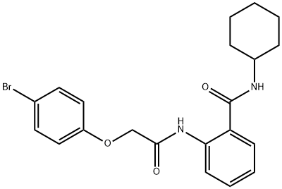 2-{[2-(4-bromophenoxy)acetyl]amino}-N-cyclohexylbenzamide 구조식 이미지