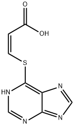 2-Propenoic acid, 3-(1H-purin-6-ylthio)-, (2Z)- 구조식 이미지