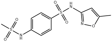 Benzenesulfonamide, N-(5-methyl-3-isoxazolyl)-4-[(methylsulfonyl)amino]- Structure