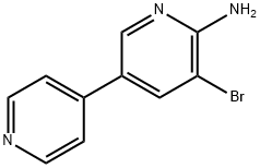 2-Amino-3-bromo-5-(4-pyridyl)pyridine Structure