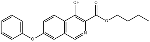 4-hydroxy-7-phenoxy-isoquinoline-3-carboxylic acid butyl ester Structure