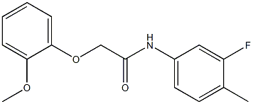 N-(3-fluoro-4-methylphenyl)-2-(2-methoxyphenoxy)acetamide Structure