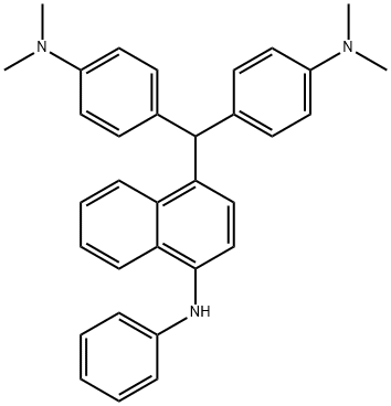 4,4'-((4-(phenylamino)naphthalen-1-yl)methylene)bis(N,N-dimethylbenzenamine) Structure