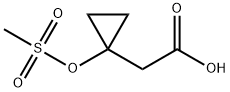 2-(1-(Methylsulfonyloxy)cyclopropyl)acetic acid Structure