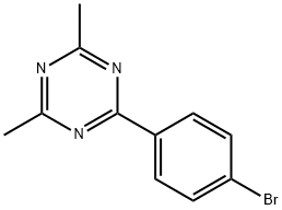 2-(4-bromophenyl)-4,6-dimethyl-1,3,5-triazine Structure