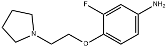 3-Fluoro-4-(2-pyrrolidin-1-yl-ethoxy)-phenylamine 구조식 이미지