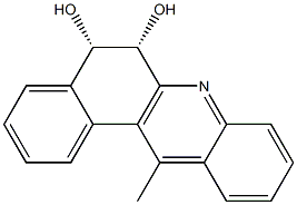 cis-5,6-dihydro-5,6-dihydroxy-12-methylbenz(a)acridine 구조식 이미지