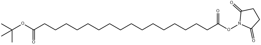 Octadecanedioic acid, 1-(1,1-dimethylethyl) 18-(2,5-dioxo-1-pyrrolidinyl) ester 구조식 이미지