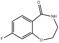 8-fluoro-2,3,4,5-tetrahydro-1,4-benzoxazepin-5-one 구조식 이미지