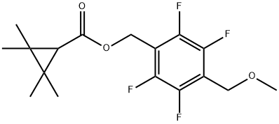 2,3,5,6-tetrafluoro-4-(methoxymethyl)benzyl-2,2,3,3-tetramethyl cyclopropanecarboxylate Structure