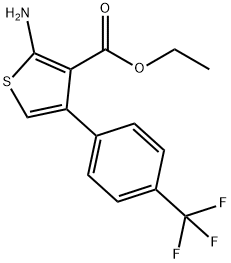 ethyl 2-amino-4-[4-(trifluoromethyl)phenyl]thiophene-3-carboxylate 구조식 이미지