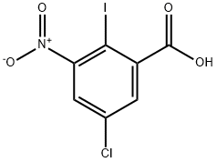 5-Chloro-2-iodo-3-nitro-benzoic acid 구조식 이미지