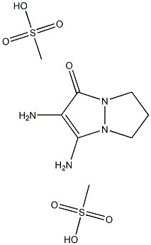 2,3-diamino-1H,5H,6H,7H-pyrazolo[1,2-a]pyrazolidin-1-one: bis(methanesulfonic acid) Structure