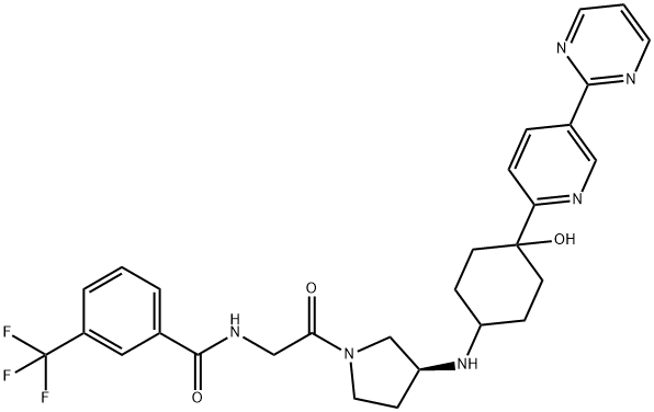 857679-55-1 N-[2-[(3S)-3-[[4-Hydroxy-4-[5-(pyrimidin-2-yl)pyridin-2-yl]cyclohexyl]amino]pyrrolidin-1-yl]-2-oxoethyl]-3-(trifluoromethyl)benzamide