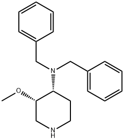 4-Piperidinamine, 3-methoxy-N,N-bis(phenylmethyl)-, (3S,4R)- Structure