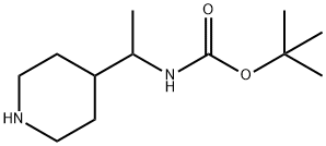 Carbamic acid, N-[1-(4-piperidinyl)ethyl]-, 1,1-dimethylethyl ester Structure
