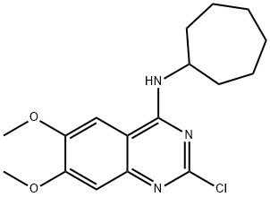 4-Quinazolinamine, 2-chloro-N-cycloheptyl-6,7-dimethoxy- Structure