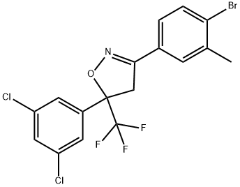 3-(4-bromo-3-methylphenyl)-5-(3,5-dichlorophenyl)-5-(trifluoromethyl)-4,5-dihydroisoxazole 구조식 이미지