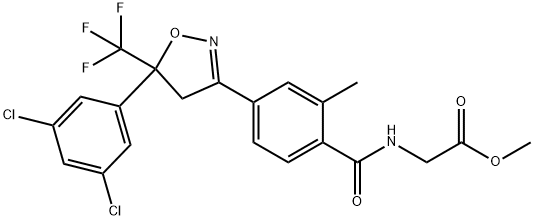 methyl (4-(5-(3,5-dichlorophenyl)-5-(trifluoromethyl)-4,5-dihydroisoxazol-3-yl)-2-methylbenzoyl)glycinate 구조식 이미지