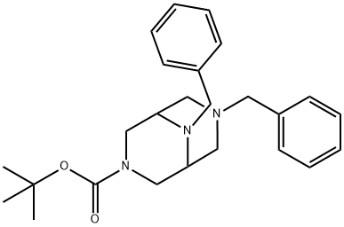 3,7,9-Triazabicyclo[3.3.1]nonane-3-carboxylic acid, 7,9-bis(phenylmethyl)-,1,1-dimethylethyl ester Structure