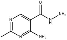 5-Pyrimidinecarboxylic acid, 4-amino-2-methyl-, hydrazide Structure