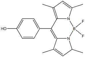 4,4-Difluoro-8(4'-hydroxyphenyl)-1,3,5,7-tetramethyl-4-bora-3a,4a-diaza-s-indacene, 98% 구조식 이미지