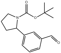 tert-butyl 2-(3-formylphenyl)pyrrolidine-1-carboxylate Structure