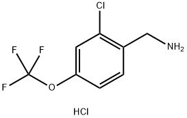 (2-chloro-4-(trifluoromethoxy)phenyl)methanamine hydrochloride Structure