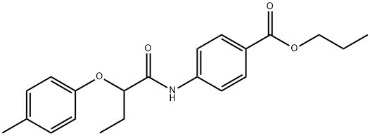 propyl 4-{[2-(4-methylphenoxy)butanoyl]amino}benzoate 구조식 이미지