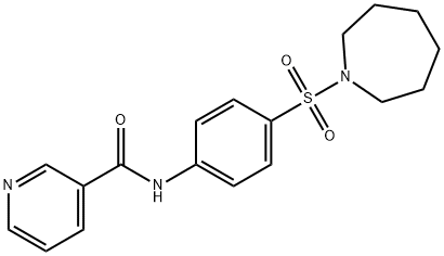 N-[4-(1-azepanylsulfonyl)phenyl]nicotinamide 구조식 이미지