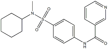 N-(4-{[cyclohexyl(methyl)amino]sulfonyl}phenyl)nicotinamide 구조식 이미지