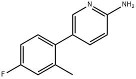 2-AMINO-5-(4-FLUORO-2-METHYLPHENYL)PYRIDINE 구조식 이미지