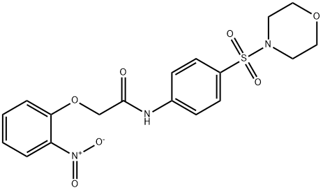 N-[4-(4-morpholinylsulfonyl)phenyl]-2-(2-nitrophenoxy)acetamide 구조식 이미지