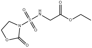 N-((2-Oxo-3-Oxazolidinyl)Sulfonyl)Glycine Ethyl Ester 구조식 이미지