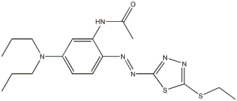 Acetamide, N-[5-(dipropylamino)-2-[2-[5-(ethylthio)-1,3,4-thiadiazol-2-yl]diazenyl]phenyl]- Structure