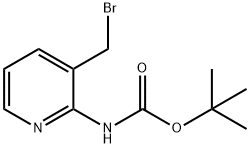 (3-Bromomethyl-pyridin-2-yl)-carbamic acid tert-butyl ester Structure