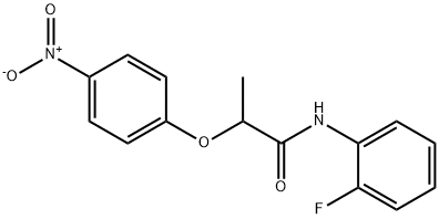 N-(2-fluorophenyl)-2-(4-nitrophenoxy)propanamide 구조식 이미지