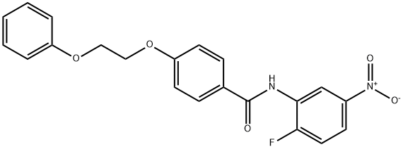 N-(2-fluoro-5-nitrophenyl)-4-(2-phenoxyethoxy)benzamide 구조식 이미지