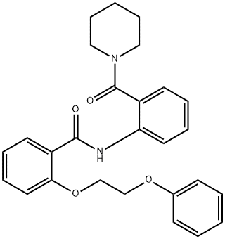 2-(2-phenoxyethoxy)-N-[2-(1-piperidinylcarbonyl)phenyl]benzamide Structure